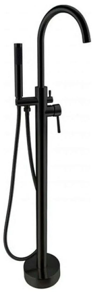 Μπαταρία Μπάνιου Επιδαπέδια Artemis S12323-N Black Mat Karag Metal