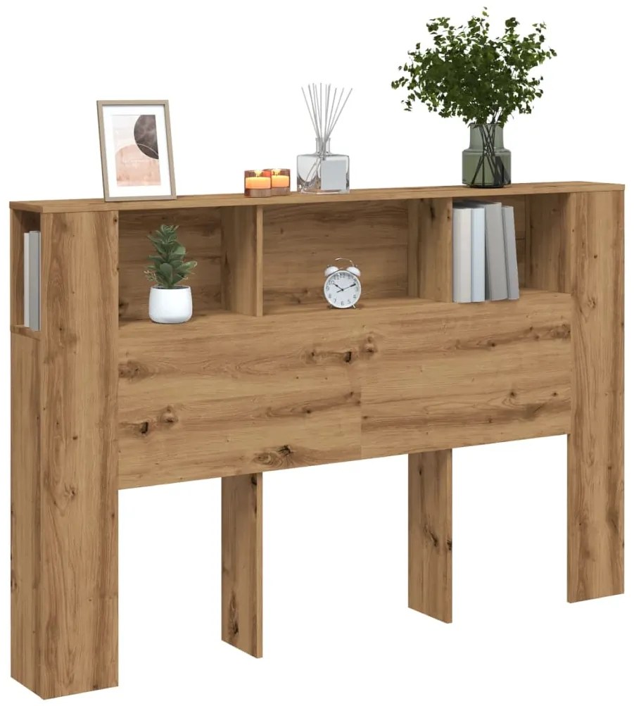 Κεφαλάρι Ντουλάπι από Τεχνητό Δρυς 160x18,5x103,5 εκ. από Τεχνητό Ξύλο