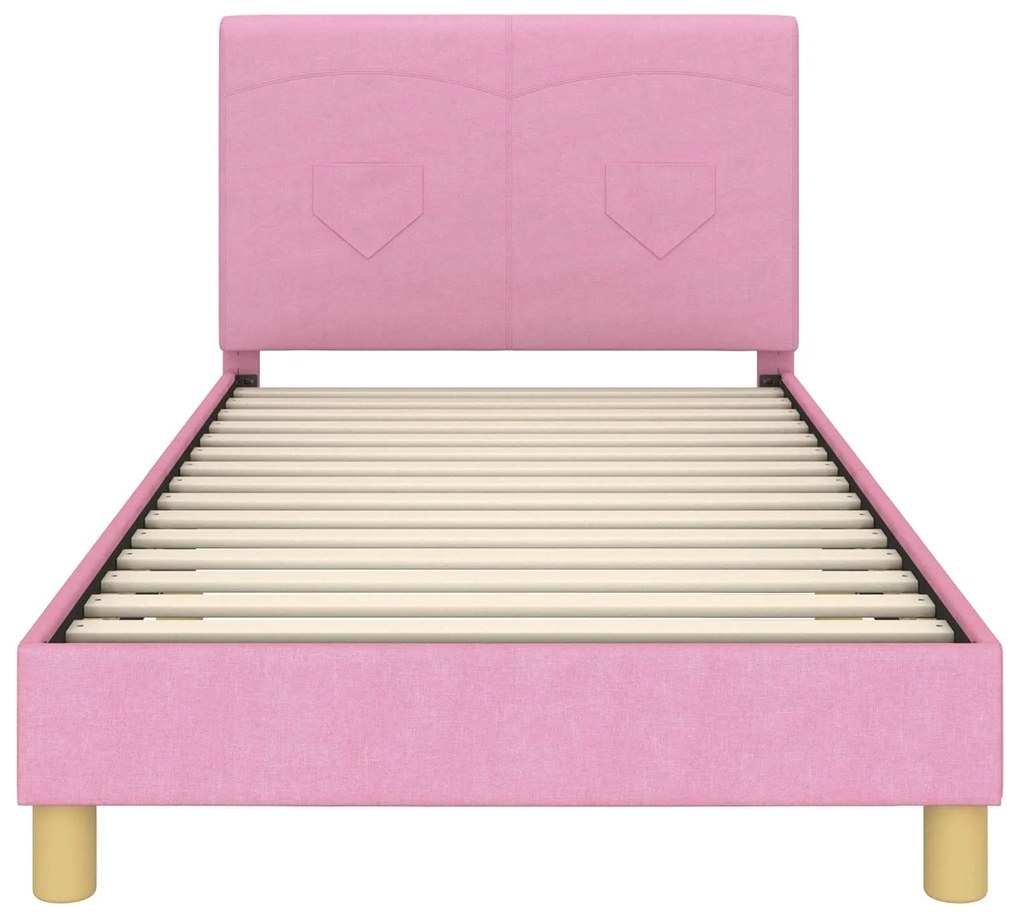 vidaXL Κρεβάτι Παιδικής Κρεβατοκάμαρας με Κεφαλάκι Ροζ 90 x 190 cm
