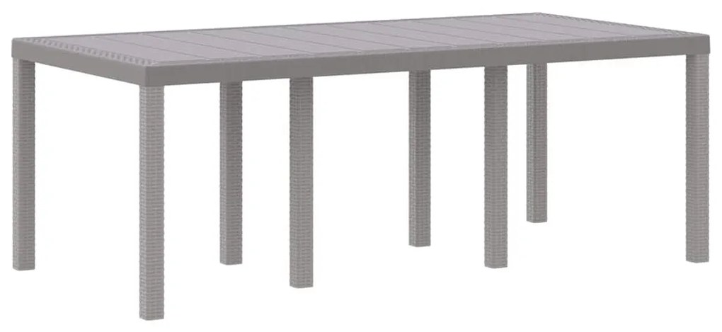 vidaXL Σέτ φαγητού για κήπο 7 pcs Ανοιχτό γκρι Rattan Polt