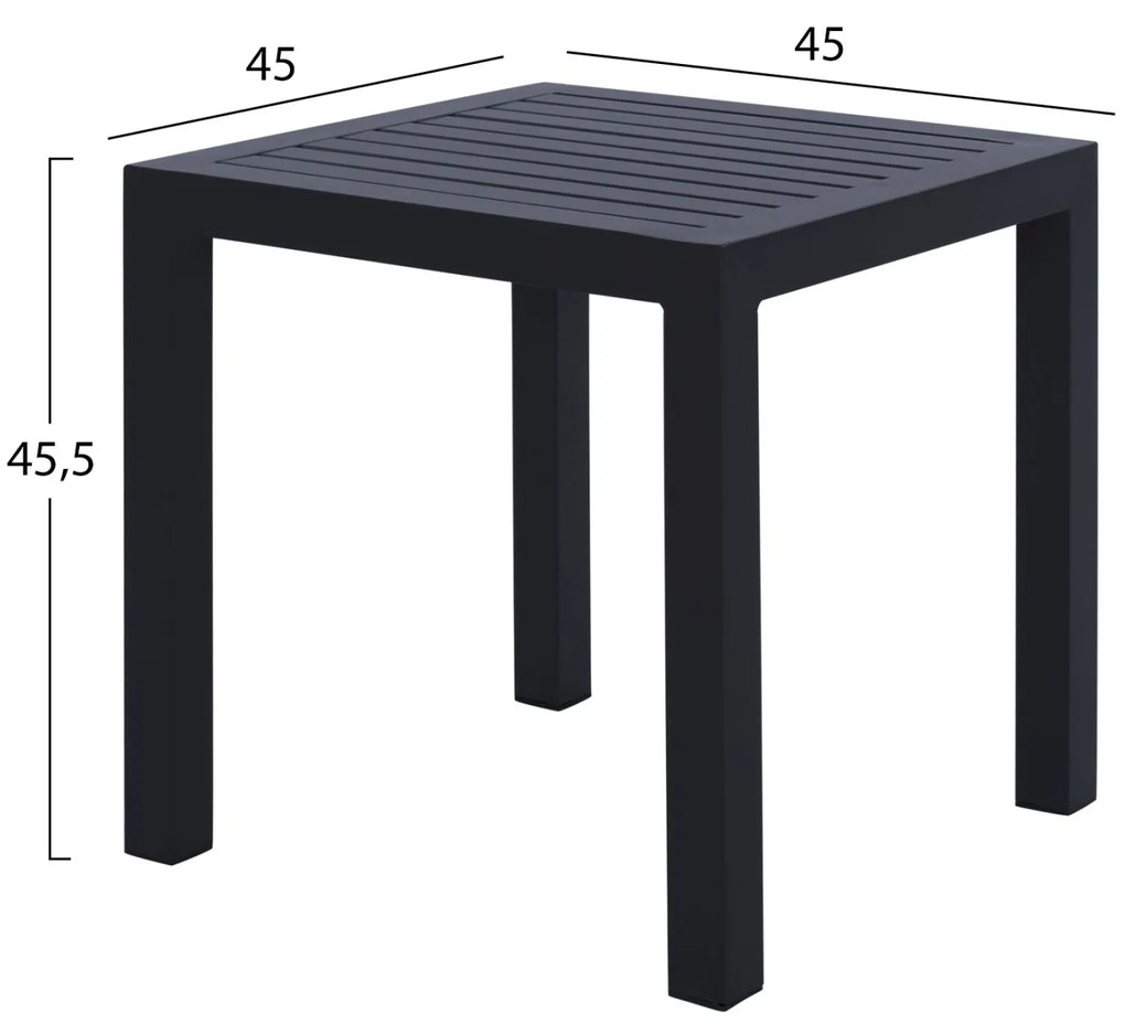 Τραπέζι Αλουμινίου Qiana Γκρι 45x45x45,5 εκ.