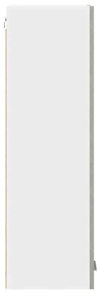 vidaXL Κρεμαστό ντουλάπι με πόρτα Σκυρόδεμα Γκρι 30 x 31 x 100 εκ.