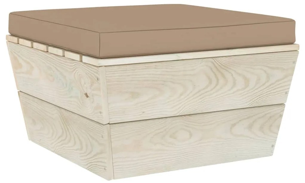vidaXL Μαξιλάρα Δαπέδου / Παλέτας Taupe 60 x 61,5 x 6 εκ. Υφασμάτινη
