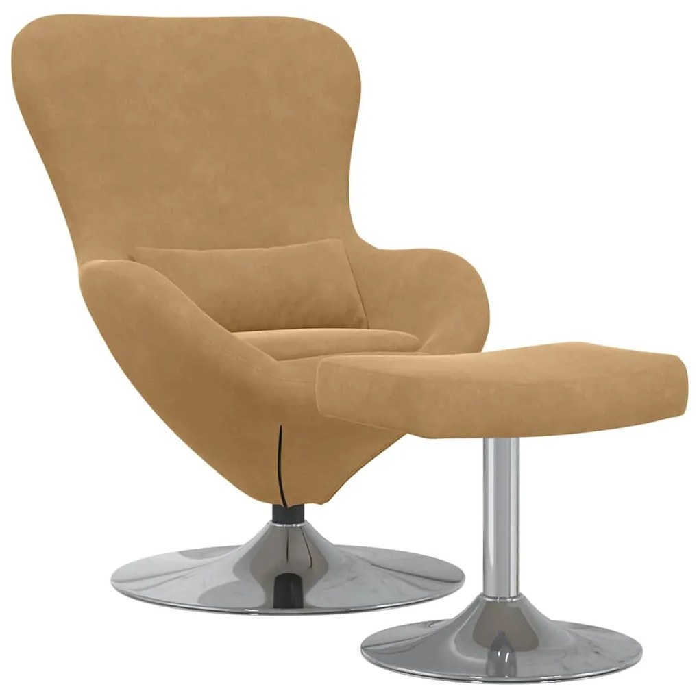 vidaXL Κάθισμα-αυγό 2 pcs Καφέ 63 x 73 x 90 εκ Βελούδο