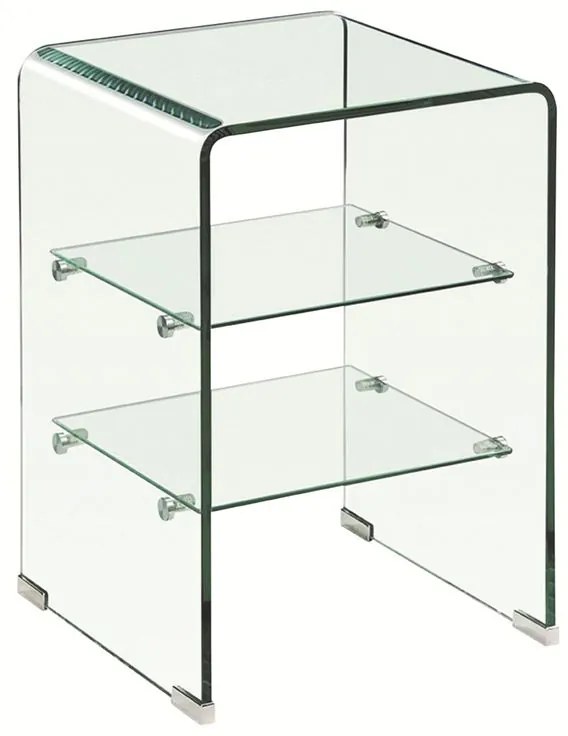 GLASSER ΚΟΜΟΔΙΝΟ CLEAR  2 ΡΑΦΙΑ - ΓΥΑΛΙ 10MM / 5MM