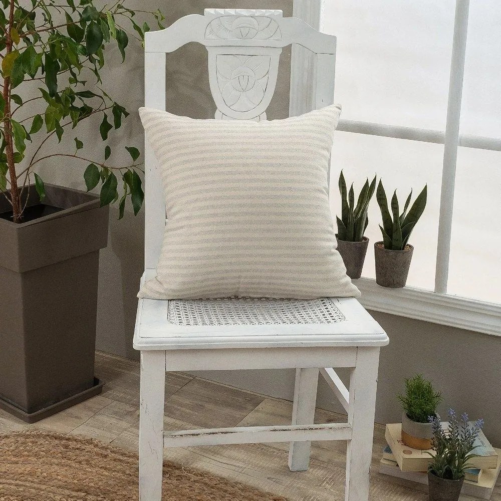 Μαξιλάρι Διακοσμητικό (Με Γέμιση) Guensa 11 Beige-Grey Teoran 45X45 Cotton-Polyester
