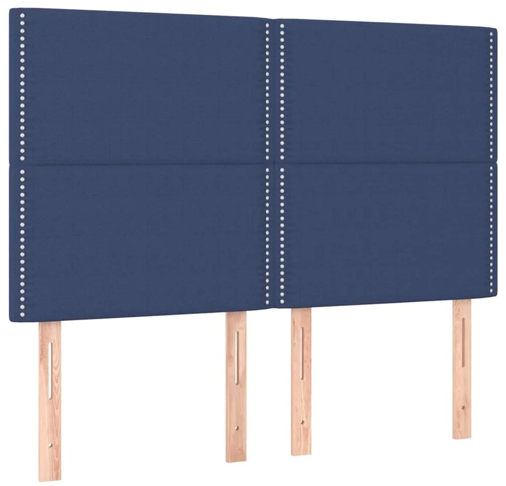 vidaXL Κεφαλάρι Μπλε 144x5x118/128 εκ. Ύφασμα