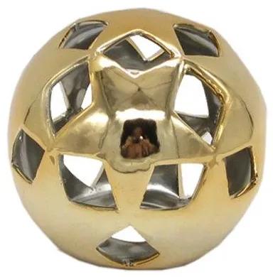 Διακοσμητική Επιτραπέζια Μπάλα Κεραμική Χρυσή Art Et Lumiere 12εκ. 00201