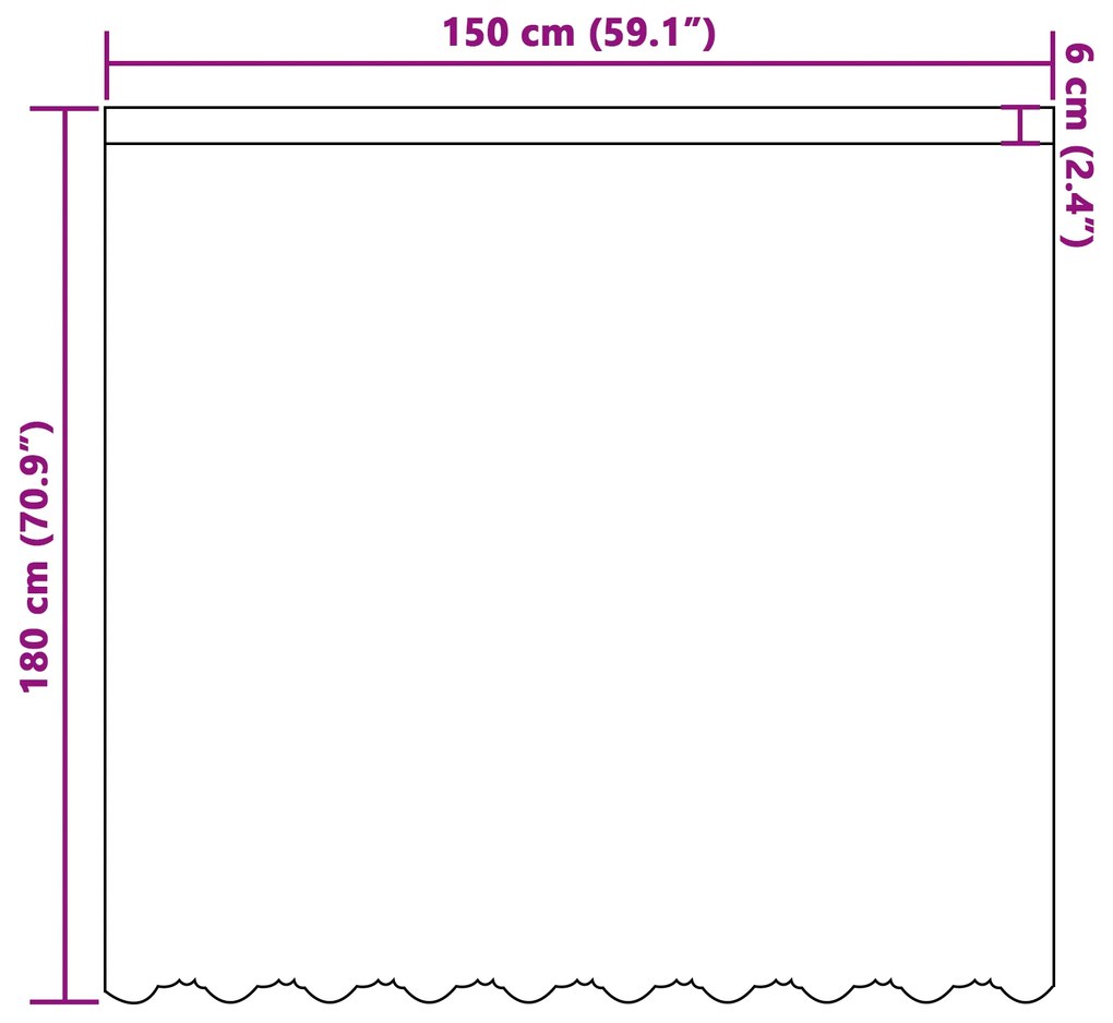 vidaXL Κουρτίνα Δαντέλας με κουρτίνες Λευκό 150 x 180 cm Πολυεστέρας