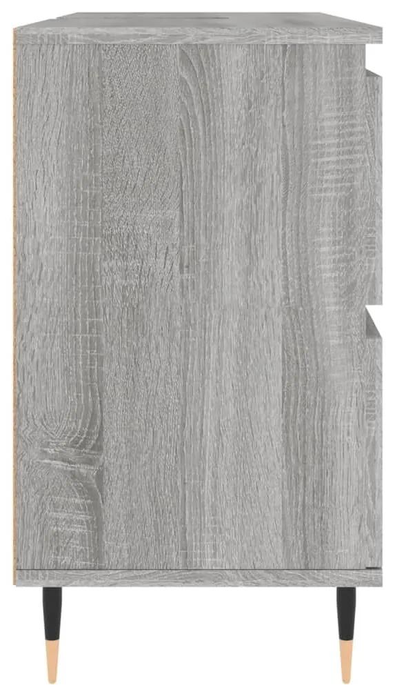 Ντουλάπι Μπάνιου Γκρι Sonoma 80 x 33 x 60 εκ. από Επεξεργ. Ξύλο - Γκρι