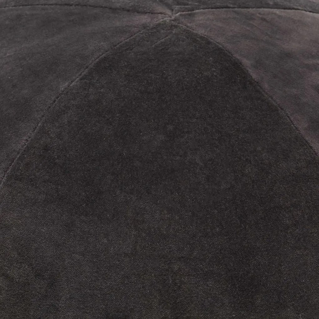 Πουφ Ανθρακί 50 x 35 εκ. από Βαμβακερό Βελούδο - Ανθρακί