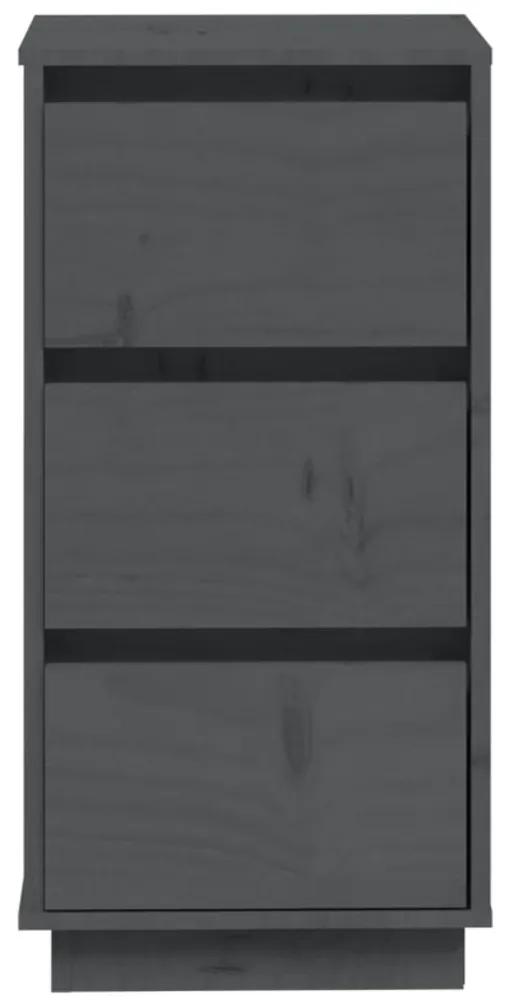 vidaXL Συρταριέρες 2 τεμ. Γκρι 32 x 34 x 75 εκ. από Μασίφ Ξύλο Πεύκου