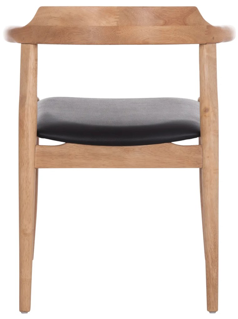ΠΟΛΥΘΡΟΝΑ CERSEI HM9946.01 RUBBERWOOD ΣΕ LIGHT OAK &amp; PU ΣΕ ΜΑΥΡΟ 57x53x72Υεκ