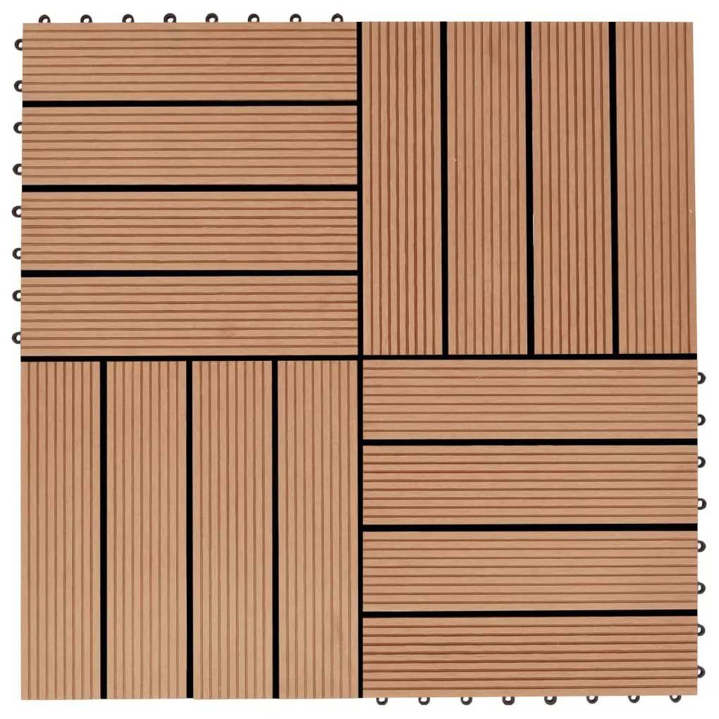 vidaXL Πλακάκια Deck 22 τεμ. Χρώμα Teak 30 x 30 εκ. 2 μ² από WPC