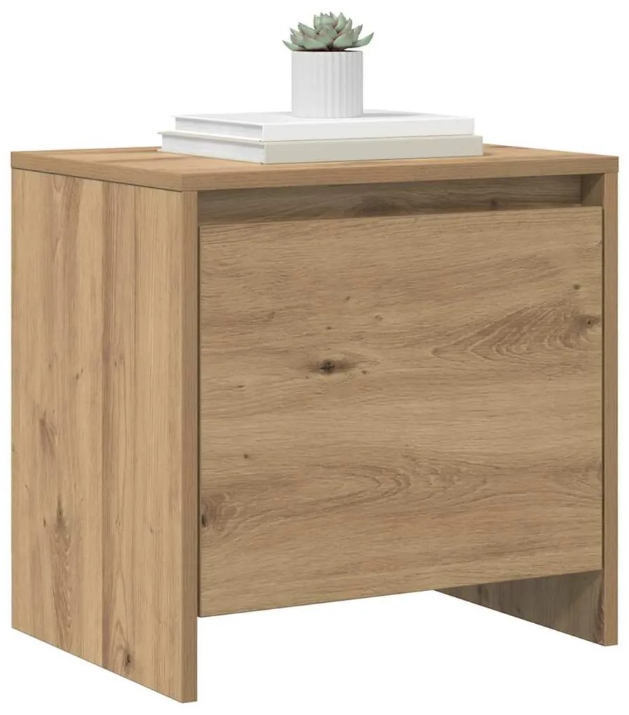 vidaXL Κομοδίνο artisan δρυς 45 x 34 x 44.5 εκ Επεξεργασμένο ξύλο