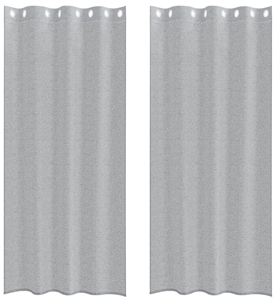 vidaXL Κουρτίνες 2 pcs Σκούρο γκρι 140 x 225 cm Πολυεστέρας