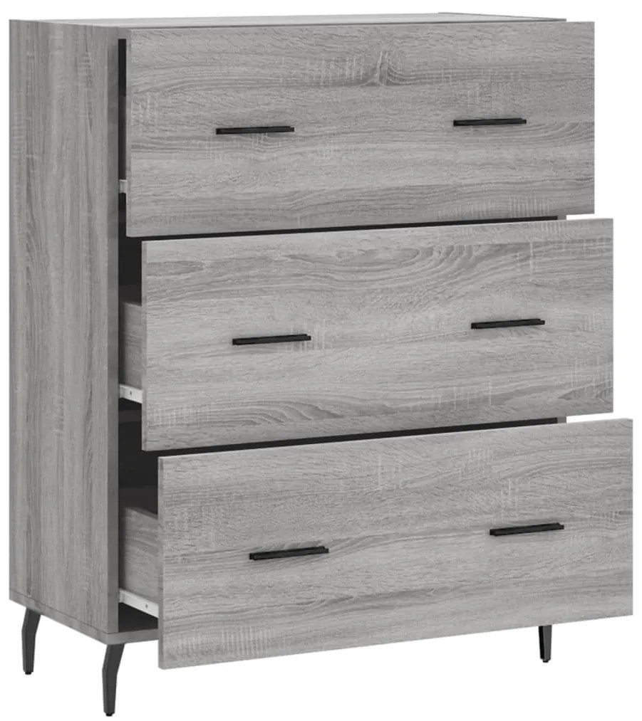 vidaXL Ντουλάπι Γκρι Sonoma 69,5 x 34 x 90 εκ. από Επεξεργασμένο Ξύλο