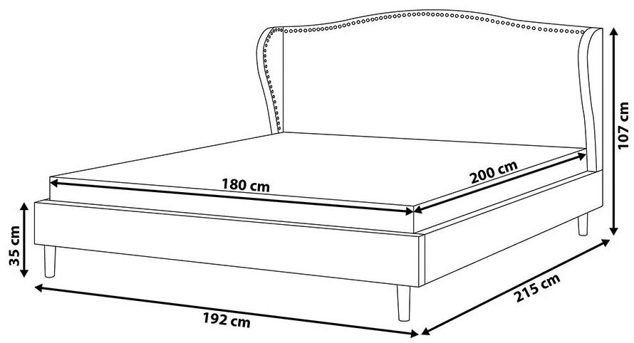 Κρεβάτι Berwyn 722, Διπλό, Γκρι, 180x200, Ταπισερί, Τάβλες για Κρεβάτι, 192x215x107cm, 49 kg, Ξύλο: Ευκάλυπτος | Epipla1.gr
