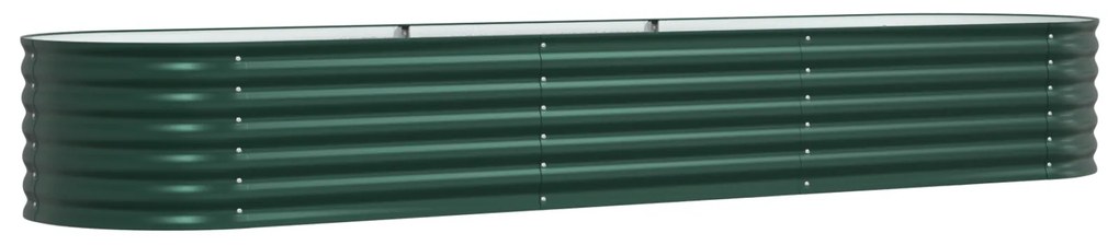 vidaXL Υπερυψωμένη Ζαρντινιέρα Πράσινο 320 x 80 x 44 cm Ατσάλι