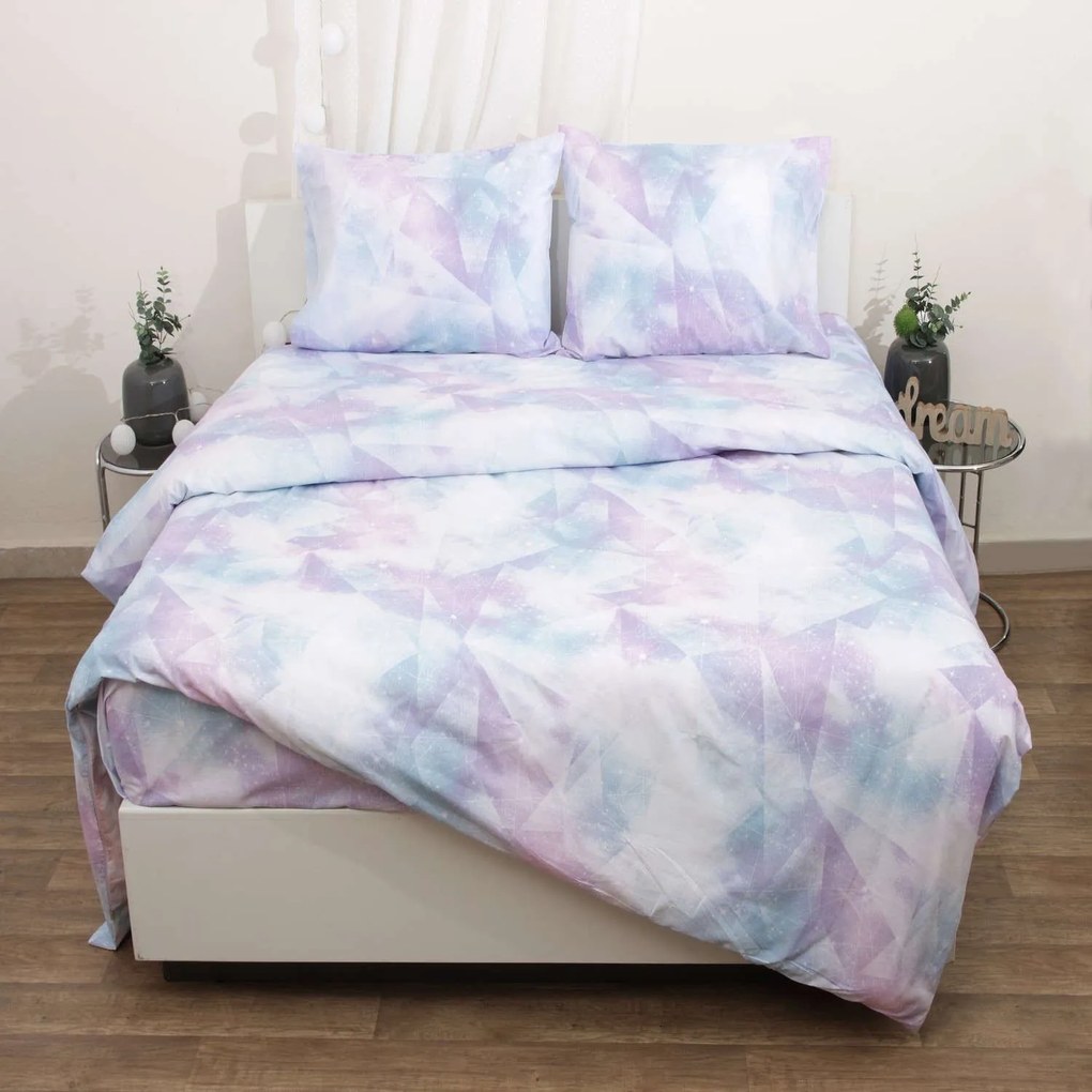 Σεντόνια Σετ 4Τμχ. Γκάλαξυ Viopros King Size 280x270cm Χωρίς Λάστιχο 100% Cotton
