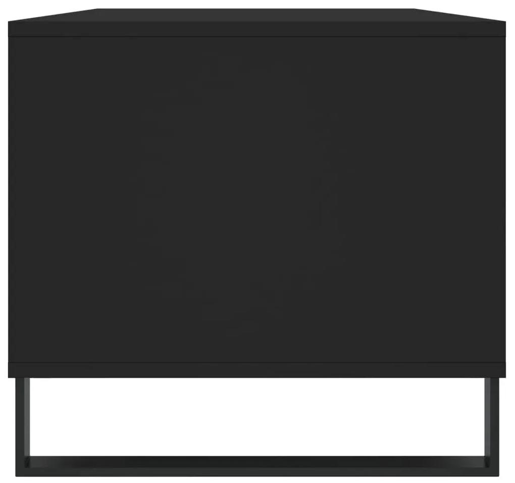 Τραπεζάκι Σαλονιού Μαύρο 90x49x45 εκ. Επεξεργασμένο Ξύλο - Μαύρο