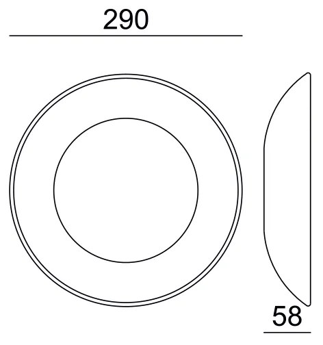 LED ΓΥΨΙΝΟ ΦΩΤΙΣΤΙΚΟ PLACA LED 4W 3000K 350LM 230V AC RA80 Φ29x5,8CM - 1.5W - 20W - G9525LED