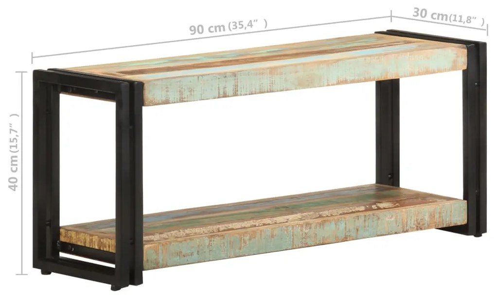 vidaXL Έπιπλο Τηλεόρασης 90 x 30 x 40 εκ. από Μασίφ Ανακυκλωμένο Ξύλο
