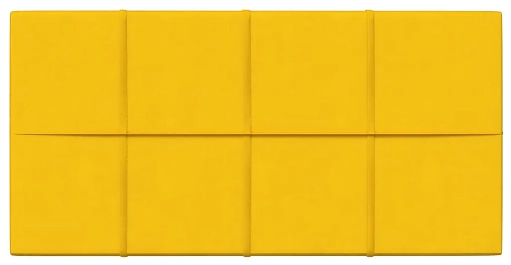 vidaXL Πάνελ Τοίχου 12 τεμ. Κίτρινος 60x30 εκ 2,16 μ² Βελούδο