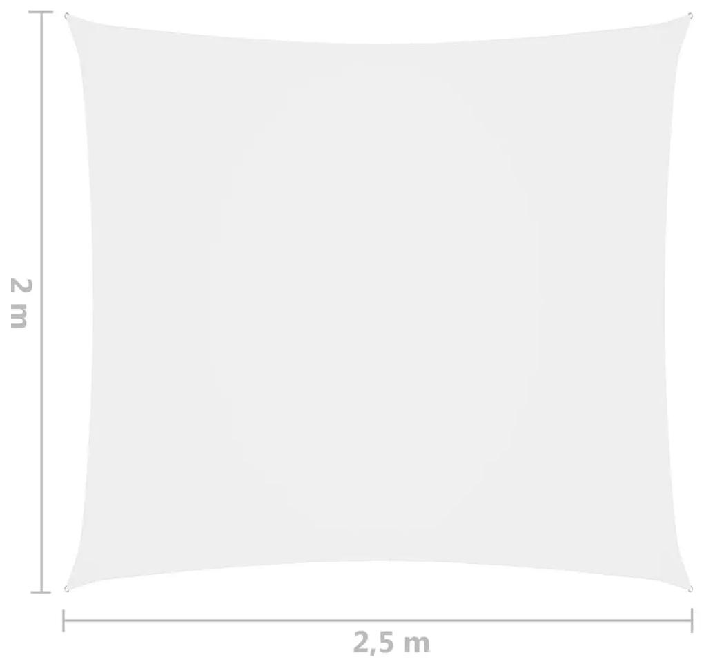 Πανί Σκίασης Ορθογώνιο Λευκό 2 x 2,5 μ. από Ύφασμα Oxford - Λευκό