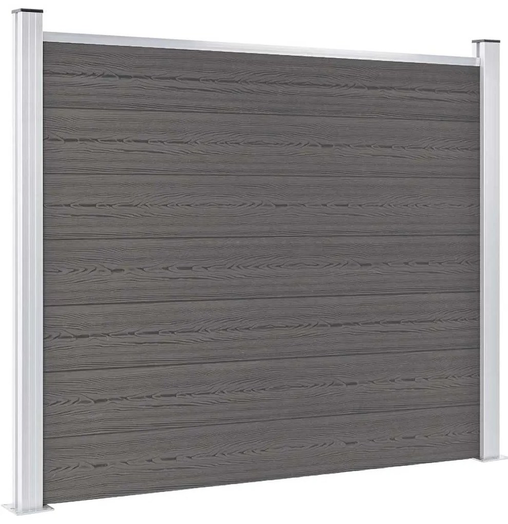 vidaXL Πάνελ Περίφραξης Γκρι 180 x 146 εκ. από WPC