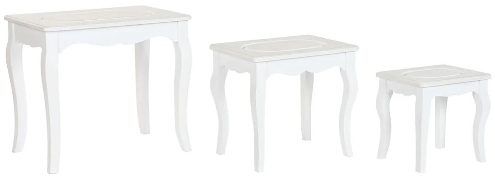 Βοηθητικό Τραπέζι Home ESPRIT Λευκό Ανοιχτό Γκρι 53 x 35 x 47 cm