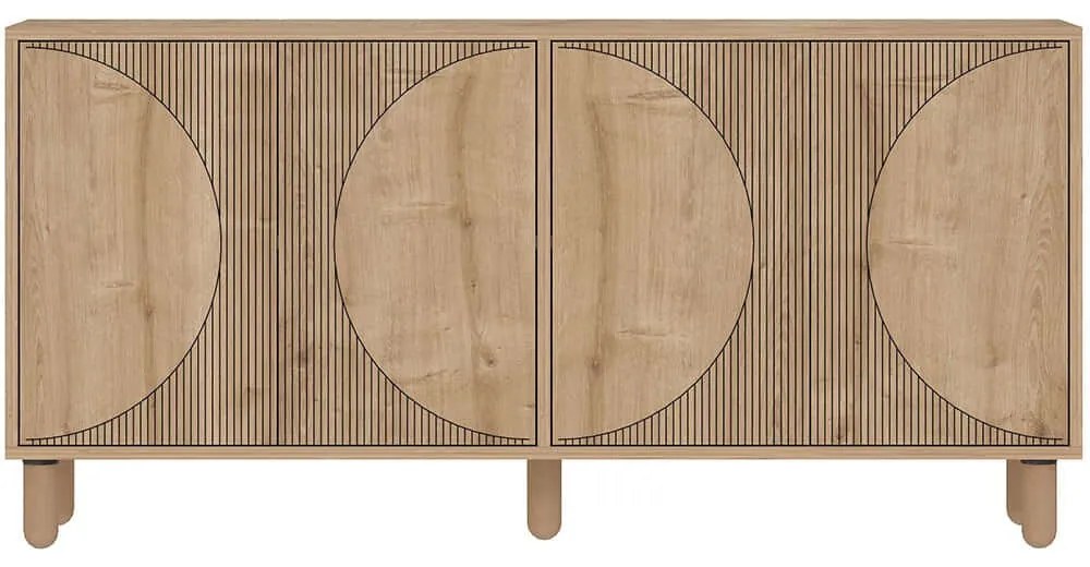 Μπουφές Arventa 327ODS1359 150x36x73cm Oak Μοριοσανίδα, Μελαμίνη