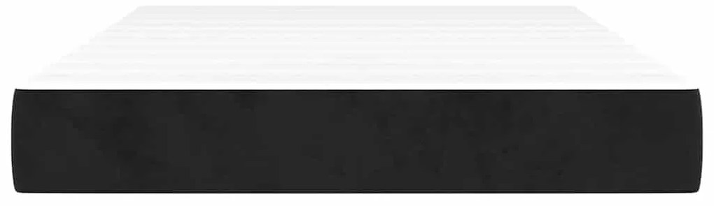 vidaXL Στρώμα με Pocket Springs Μαύρο 120x220x20 εκ. Βελούδινο