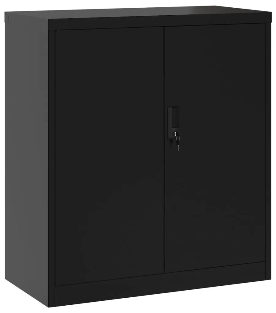 vidaXL Αρχειοθήκη Μαύρη 79 x 40 x 90 εκ. από Ατσάλι