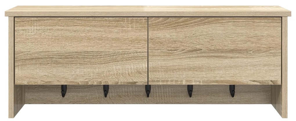 vidaXL Τοίχου Κρεμάστρα Sonoma Δρυς 80 x 20 x 30 cm Επεξεργασμένο ξύλο