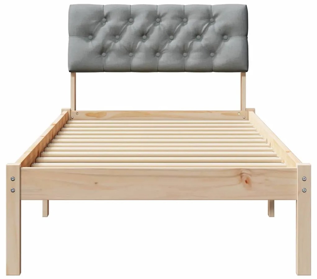 vidaXL Σκελετός Κρεβατιού Καφέ και ανοιχτό γκρι 75 x 190 cm