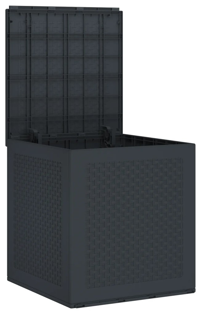 vidaXL Κουτί αποθήκευσης κήπου Ανθρακί 55 x 53 x 57 εκ. Πολυπροπυλένιο