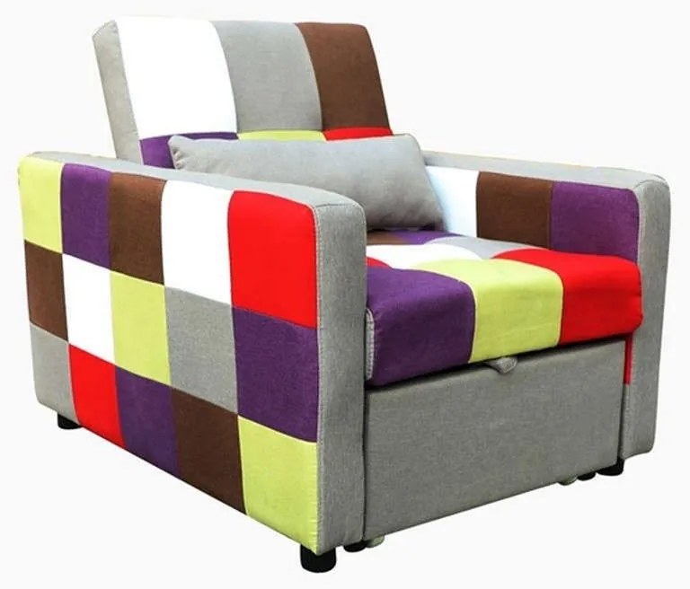 Πολυθρόνα/Κρεβάτι Μάτζικ Patchwork Multi  40.0017 85X103X85εκ. Ύφασμα