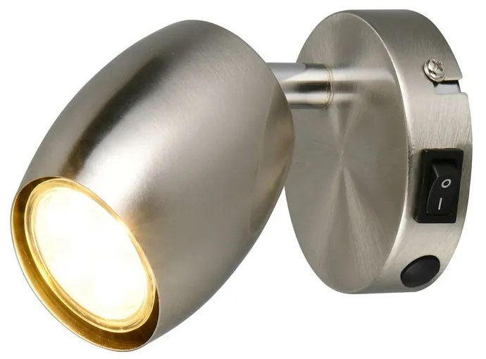 Φωτιστικό Τοίχου - Σποτ Nancy R86261707 GU10 10W 7x14x9cm Nickel RL Lighting