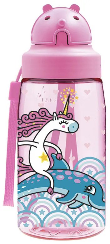 Παγούρι 450ml Με Καλαμάκι Laken Jumping Ροζ