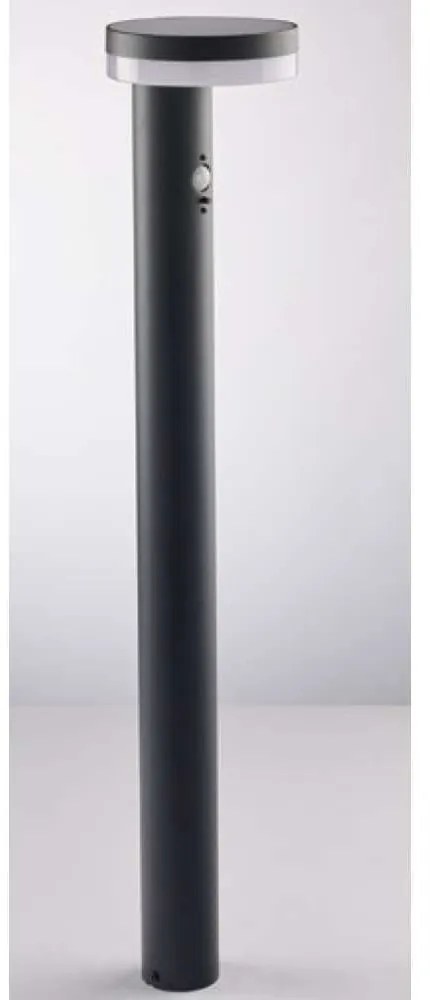 Φωτιστικό Δαπέδου Enya LED-ENYA-P80 5,5W Led Με Ηλιακό Πάνελ &amp; Αισθητήρα Φ15,5cm 80cm Anthracite Int
