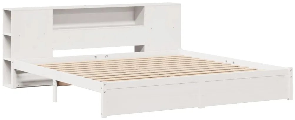 vidaXL Κρεβάτι Βιβλιοθήκη Χωρίς Στρώμα 200x200 εκ Μασίφ Ξύλο Πεύκου
