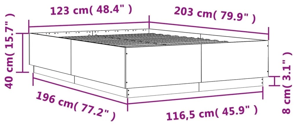 ΠΛΑΙΣΙΟ ΚΡΕΒΑΤΙΟΥ ΚΑΦΕ ΔΡΥΣ 120X200 ΕΚ. ΕΠΕΞΕΡΓΑΣΜΕΝΟ ΞΥΛΟ 3209715