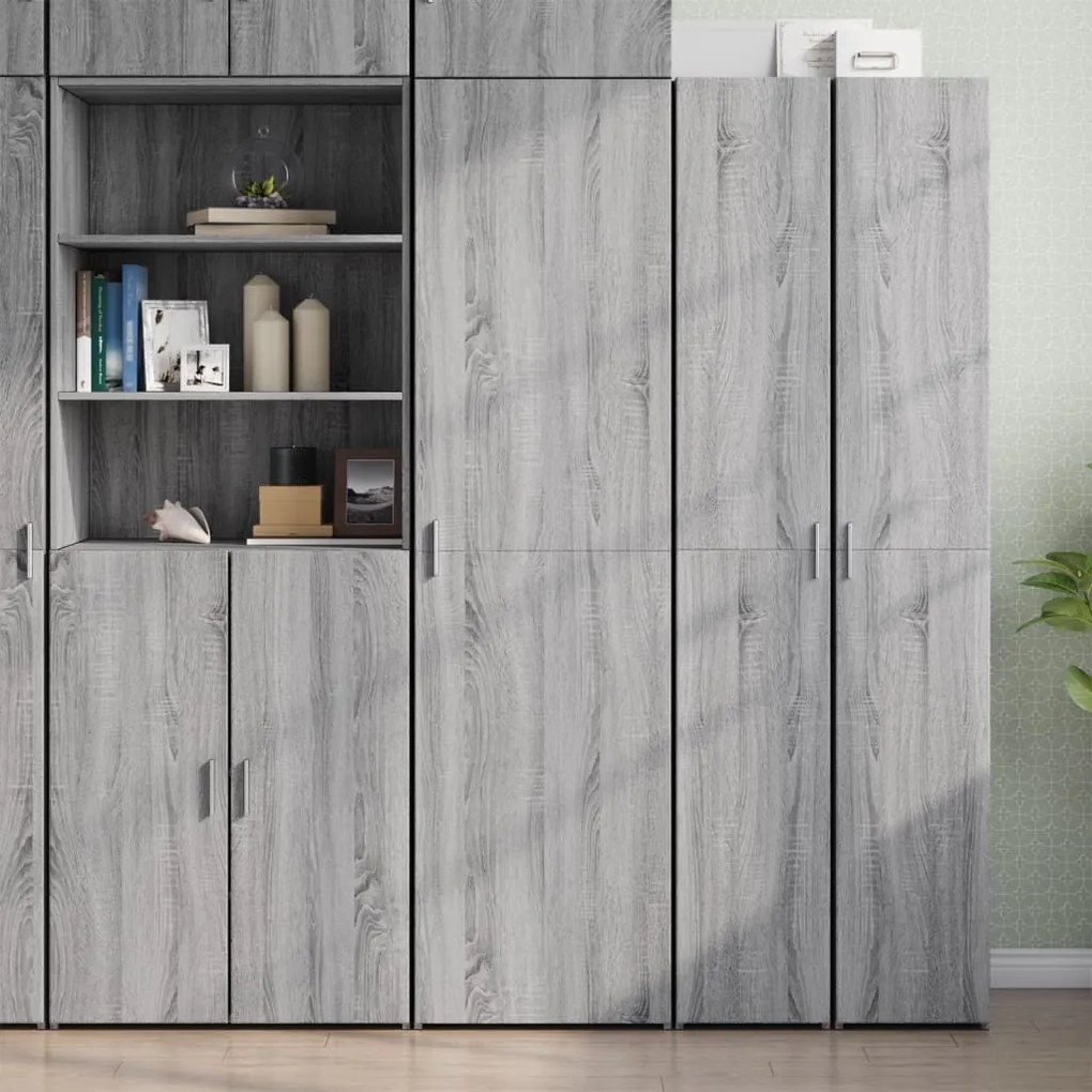 Ντουλάπι Γκρι Sonoma 50x42,5x185 εκ. από Επεξεργασμένο Ξύλο