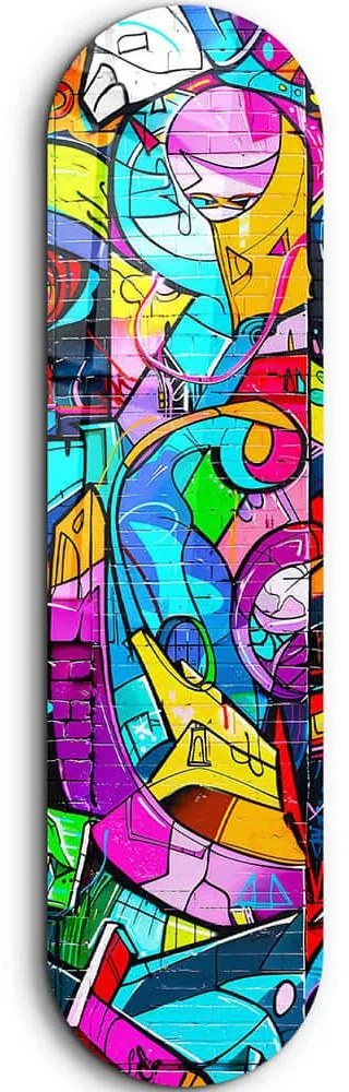 Πίνακας Γυάλινος Graffiti Abstract 226SNG1158 20x80cm Multi Wallity Κάθετοι Glass