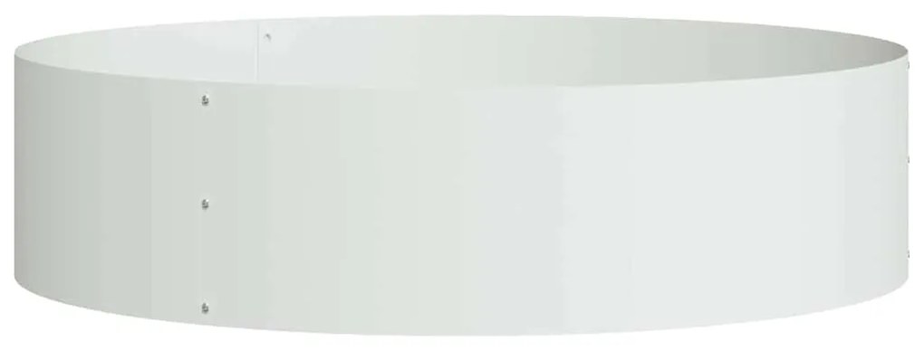 vidaXL Γλάστρα Κήπου Λευκό 80 x 80 x 20 cm Ατσάλι