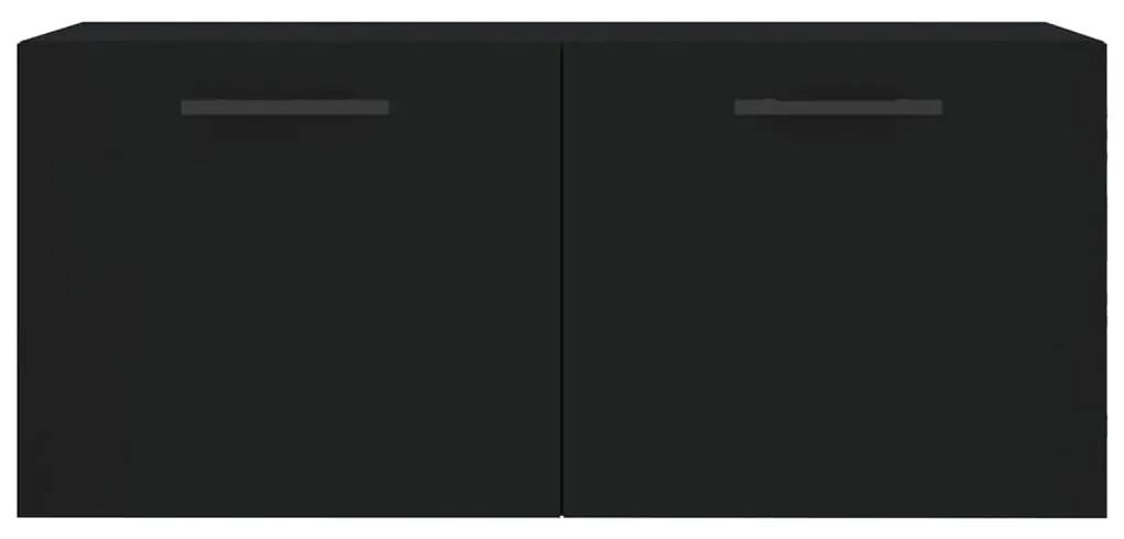 vidaXL Ντουλάπι Τοίχου Μαύρο 80 x 36,5 x 35 εκ. από Επεξεργασμένο Ξύλο