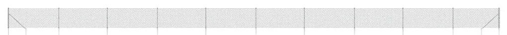vidaXL Συρματόπλεγμα Περίφραξης Ασημί 1,1 x 25 μ. με Καρφωτές Βάσεις