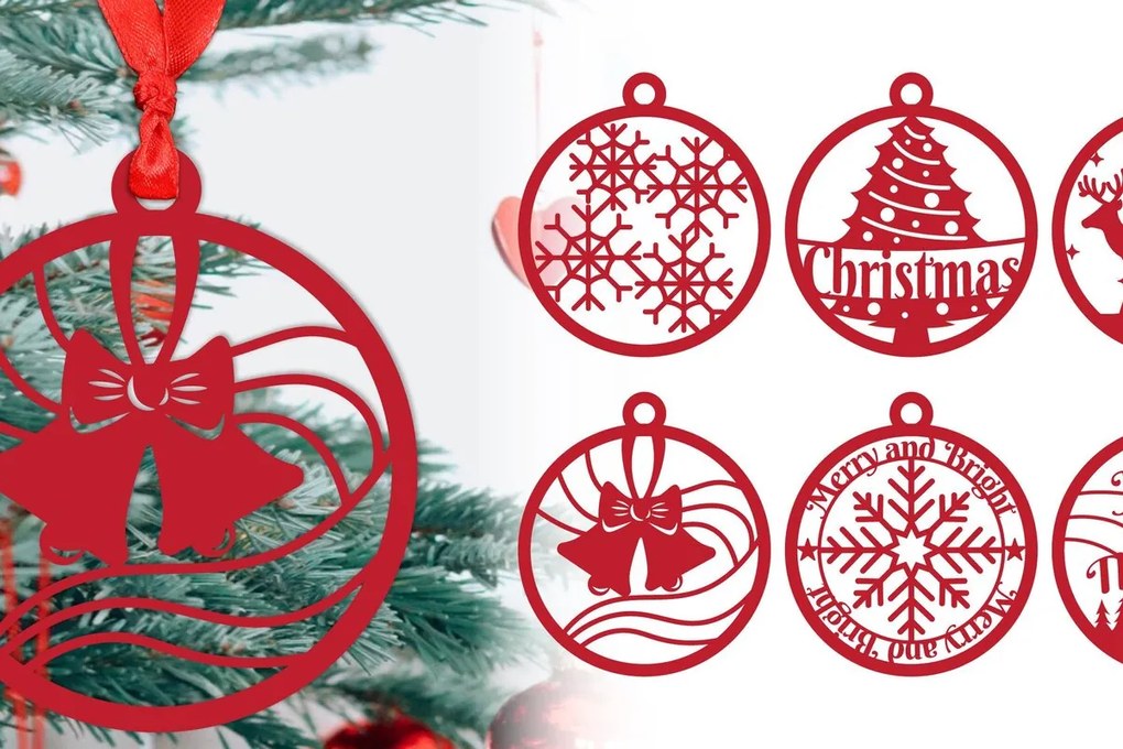 Intra απο ξύλο plywood 3mm-4mm πάχος Χριστουγεννιάτικη διακόσμηση με μπάλα με λέιζερ Δίασταση 30x20 cm INTRAFABR-40526550