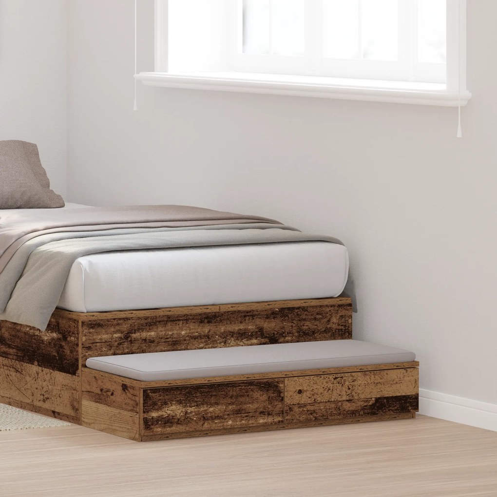 vidaXL Στηνίδια Κρεβατιού Από Παλιό Ξύλο 100x36,5x16,5 εκ. Φτιαγμένο Ξύλο